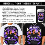 Memorial T-Shirt Canva Template, Purple Heavenly In Loving Memory, Celebration of Life Design
