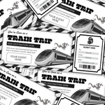 Editable Train Ticket Gift Voucher, Printable Boarding Pass (Digital Download)