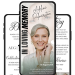 Memorial Announcement Canva Template | Editable Funeral Invitation | Celebration of Life with Photo