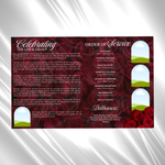 Red Roses Funeral Program Template: 8-Page Memorial (Canva, Digital Download)