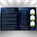 Blue Funeral Program Canva Template | 8 Page Memorial Booklet (Canva, PDF)