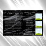 Black Roses Funeral Program Template: 8-Page Memorial, Celebration of Life (Canva Template, PDF Download)