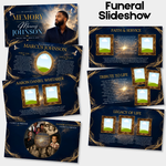 Blue & Gold Memorial Slideshow – 30-Slide Canva Video – preview image 3