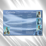 Horizon Roses Funeral Program Template: 8-Page Memorial (Canva PDF)