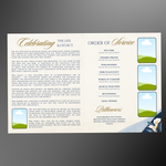 Blue & White Funeral Program Template: 8-Page Memorial (Canva PDF)