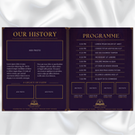 Purple Pastoral Anniversary Program Template, Pastor Appreciation, Church Anniversary, Church Services Program, Editable Canva, Church