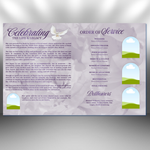 Purple Roses Funeral Program Template: 8-Page Memorial, Celebration of Life (Canva, PDF Download)