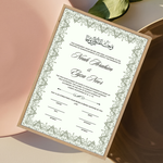 Personalized Nikkah Certificate: Islamic Wedding Contract (Digital Download A4 Template)