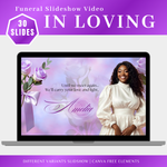 Purple Rose Funeral Slideshow Template, Celebration of Life (Canva, 30 Slides, MP4)
