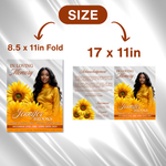Yellow Roses Funeral Program Template: 8-Page Memorial (Canva PDF)