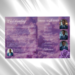 Purple Funeral Program Template: 8-Page Memorial, Celebration of Life (Canva, PDF Download)