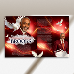 Red Funeral Program Canva Template | Red Theme | 8 Page Memorial Booklet