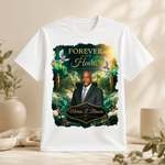 Memorial PNG, Green & Gold Heaven Background, Stairs to Heaven, Funeral Shirt Design (Instant Download)