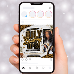 July Booking Flyer, Summer Beauty Flyer, Now Booking July, July 4th Flyer, Hair Braid Lash Brow Flyer, Fourth of July, Books Open, DIY Canva