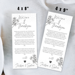 Editable Wedding Thank You Card, Welcome Table Note (Digital Download)