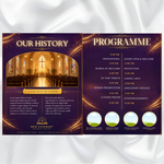 Purple Pastoral Anniversary Program Template, Pastor Appreciation, Church Anniversary, Church Services Program, Editable Canva, Church