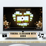 Black & Gold Funeral Slideshow Template, Celebration of Life (Canva, 30 Slides, MP4)