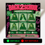 Back To School Flyer, august booking flyer, back to school, Back To School Hair Flyer, Lashes, braids, wig Install, Nails (Digital Download)