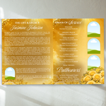 Yellow Roses Funeral Program Template: 8-Page Memorial (Canva PDF)