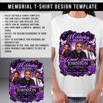 Memorial T-Shirt Canva Template, Purple In Loving Memory, Celebration of Life Design