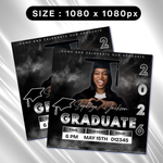 Graduation Flyer Template | Modern Class of 2025 Invitation (Digital Download)