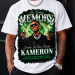 Memorial T-Shirt Canva Template, Green Heavenly In Loving Memory, Celebration of Life Design