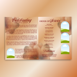 Orange Roses Funeral Program Template, Memorial Obituary (Canva Template)