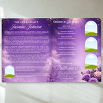 Purple Roses Funeral Program Template: 8-Page Memorial (Canva, PDF Download)