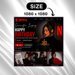 Editable Birthday Invitation Flyer, Netflix Style (Digital Download)