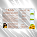 Yellow Roses Funeral Program Template: 8-Page Memorial (Canva PDF)
