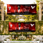 Photo Memorial Banner: Custom Funeral Welcome Sign, Celebration of Life Backdrop (Canva PDF)