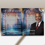 Funeral Program Canva Template | Heavenly Dove Memorial Theme | 8 Page Memorial Booklet