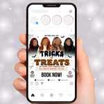 October Booking Flyer, Halloween Booking Flyer Template, Hair Lash Nail Salon Appointment Canva Template, Halloween Event Flyer, Canva Edite