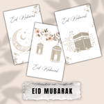 Eid Mubarak Card Bundle | Modern Greeting Cards, 4x6 in (Digital Download)