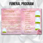 Baby Girl Funeral Program Template, 8-Page Memorial (Canva, PDF)
