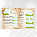 Orange Roses Funeral Program Template: 8-Page Memorial (Canva PDF)