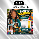 Back to School Hair Flyer: Braid Special, DIY Canva Template Canva Editable