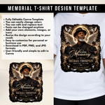 Memorial T-Shirts Template, In Loving Memory, Funeral Background, Funeral Celebration, Canva