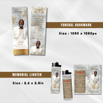 White & Green Roses Funeral Bundle (Canva PDF)