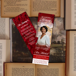 Red Roses Memorial Bookmark Template: Funeral Keepsake (Canva PDF)