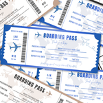 Editable Surprise Boarding Pass Template: Printable Airline Ticket (Canva Template)