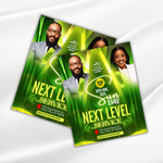 Sunday Next Level Service Flyer Template, Editable Canva Church Worship Poster | Digital Download