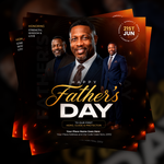 Father's Day Night of Honor Flyer Template, Modern Red Black (Canva Download)