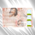 8 Page Pink Funeral Program Template for Women, 8.5 x 11 Obituary Template, Blush Rose Celebration of Life Memorial Program, Canva Template