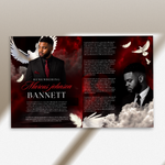 Red Funeral Program Canva Template | Red Theme | 8 Page Memorial Booklet
