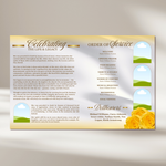 Yellow Gold Funeral Program Template: 8-Page Memorial Program