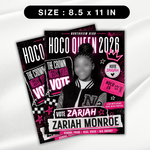 Homecoming Queen Campaign Flyer: Vote for Me - Canva Template