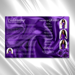 Royal Purple Roses Funeral Program Template: 8-Page Memorial (Canva PDF)