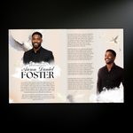 Elegant Funeral Program Canva Template |  8 Page Memorial Booklet