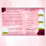 Red Roses Funeral Program Template: 8-Page Memorial, Celebration of Life (Canva, PDF Download)